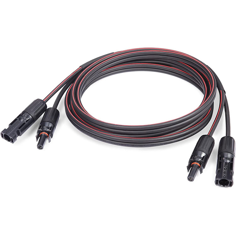 Cábla Gréine Twin Core 30Ft Dearg agus Dubh 10AWG