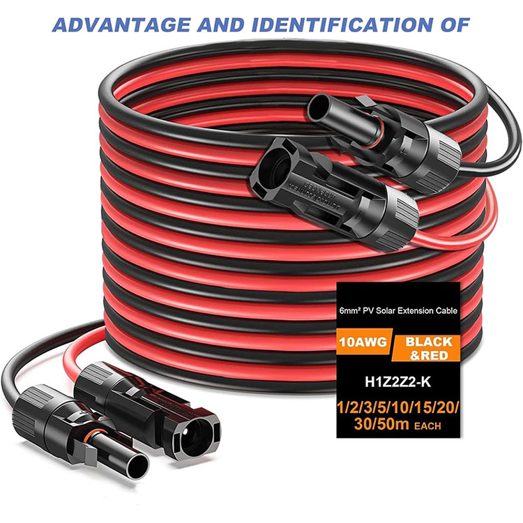 Corda Síneadh 50 Feet 10AWG do Chóras PV Feistithe ar an Talamh